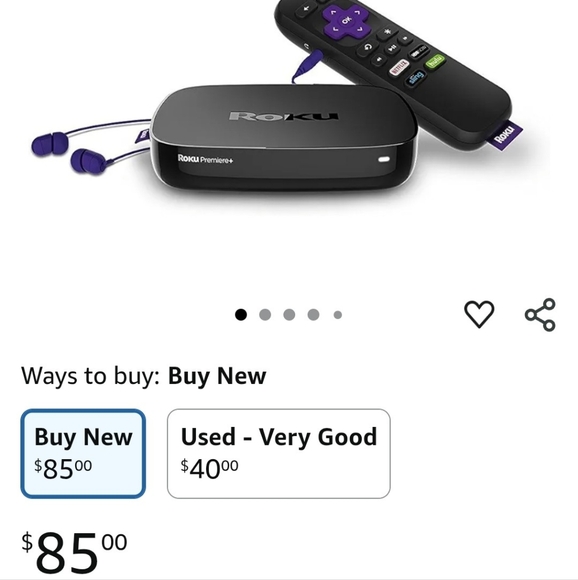 Roku Premiere - HD and 4K UHD Streaming Media Player with HDR.  No HP/ Batt. Yes - Picture 1 of 3